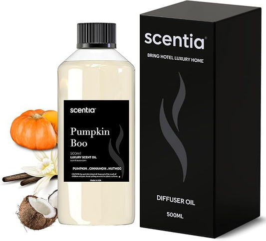 Pumpkin Boo Essential Oil – 500ml Premium Fall Fragrance Oil for Diffusers, Candles & DIY Crafts – Cozy Pumpkin Spice Scent for Home, Autumn Décor & Thanksgiving Gifts Scentia