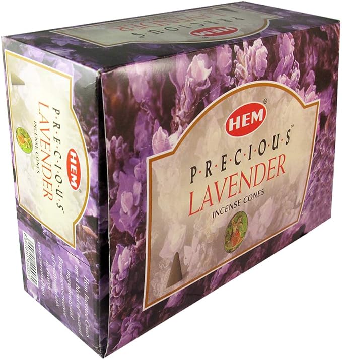 Precious Lavender Incense Cones and Cone Incense Burner Bundle Insence Insense Hem Incense