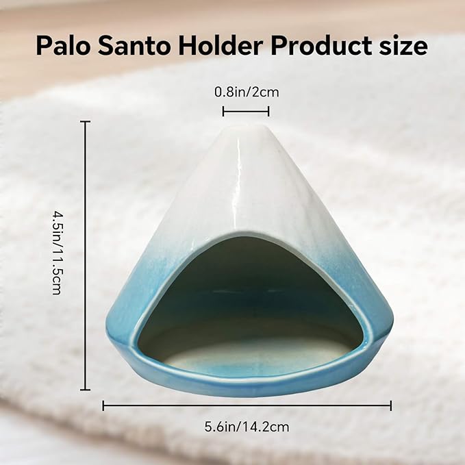 Ceramic Incense Burner, Palo Santo Holder for Palo Santo Sage, Incense Cones Holder, Smudge Bowl with Ash Catcher, Heat Resistant for Yoga, Meditation, Aromatherapy Home Decor Bloomnest