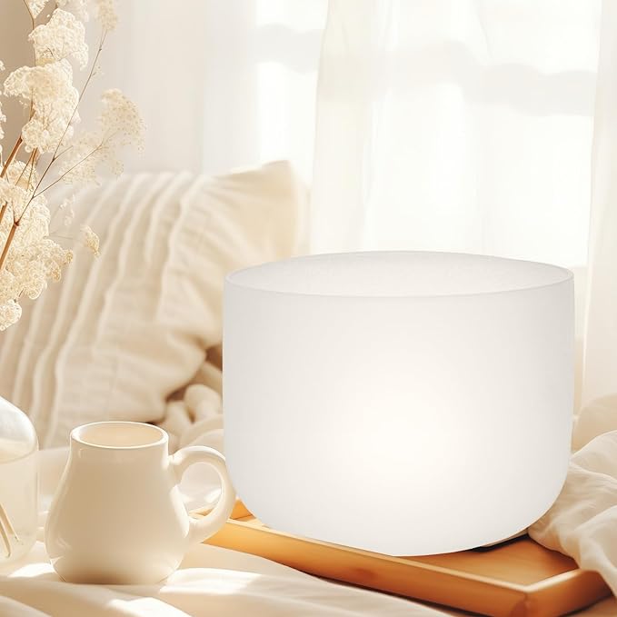 432HZ 6-12 Inch Set Of 7 PCS Frosted Chakra Quartz Crystal Singing Bowls For Sound Healing Free 2 PCS Travel Carry Case Bag1pcs crystal mallets 1pcs Rubber Mallet Unique Spiritual Gifts