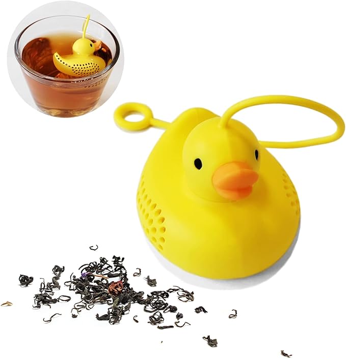 Tea Infusers For Loose Tea Cute Silicone Duckling Tea Infuser, Reusable Tea Infuser Is A Cute Companion For Your Afternoon Tea Time!