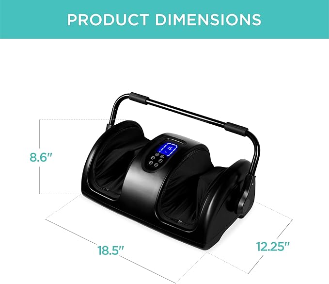 Best Choice Products Heated Shiatsu Foot Massager for Pain Relief, Plantar Fasciitis, Neuropathy, Blood Circulation w/Compact Design - Satin Black - Bloomnest