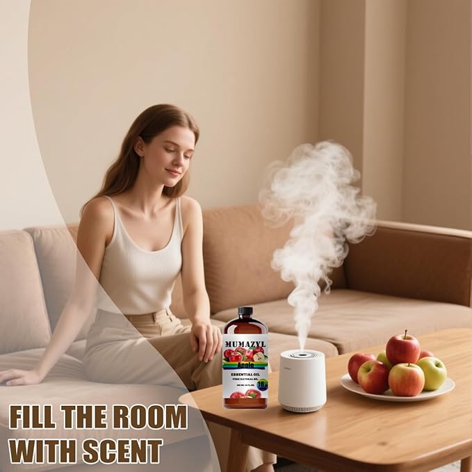 Apple Essential Oil, Apple Oil 16 Fl Oz 480ML for Diffuser Humidifier Yoga Cleaning DIY Candle Soap Making Essential Oils - Bloomnest