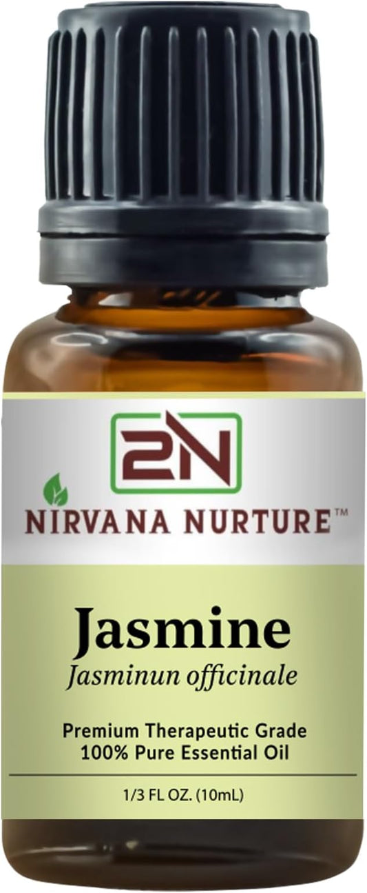 Jasmine Essential Oil, 100% Pure Undiluted, Aromatherapy Oil for Diffuser, Hair & Skin Care NirvanaNurture