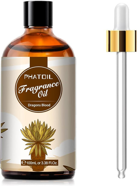 PHATOIL 3.38FL.OZ Dragons Blood Fragrance Oils for Aromatherapy, Essential Oils for Diffusers for Home, Perfect for Diffuser, DIY Candle and Soap Making, DIY Scented Products - 100ml - Bloomnest