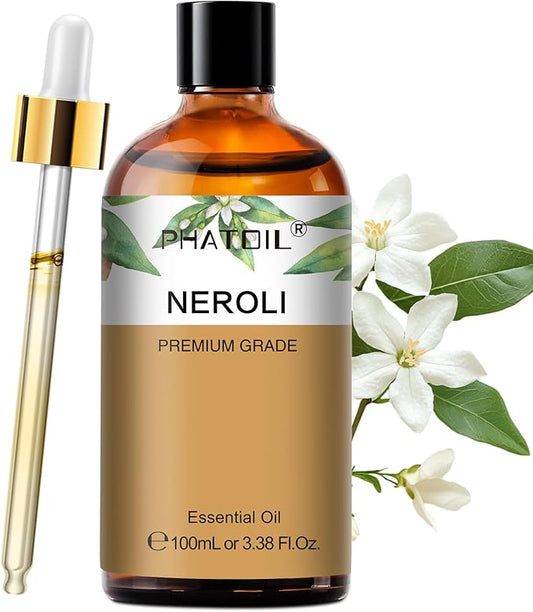 PHATOIL Neroli Essential Oil - Pure Aromatherapy Oil for Natural Skin Care, Home Freshening, DIY Candle & Soap Making 3.38 Fl Oz - Bloomnest