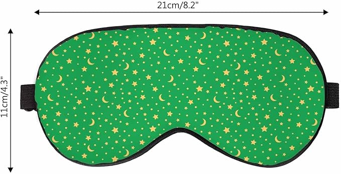 Celestial Sleep Eye Mask Gold Stars Moon Men Women Sleep Mask with Adjustable Strap Eye Cover Eye Shade for Travel, Nap,Meditation - Bloomnest