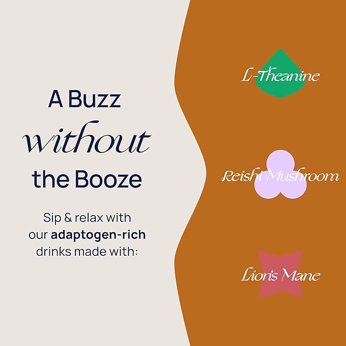 De Soi Purple Lune Mocktails NA Drinks 8 fl oz (12-pack) - Adaptogen Drink, Sparkling Drink with Calming Botanicals, Mocktail Drinks, Gluten Free, No Artificial Flavors - Bloomnest