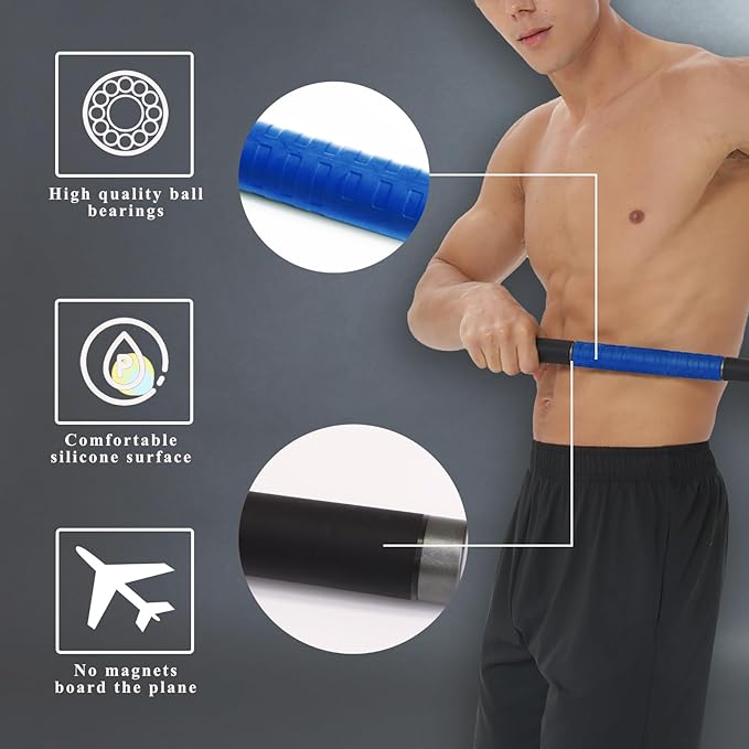 Muscle Roller Massage Stick for Legs Massager Roller-Calf Roller Deep Tissue Release Muscle Soreness, Trigger Points for Legs, Neck, Calves, Thighs, Shins, Back (Blue)