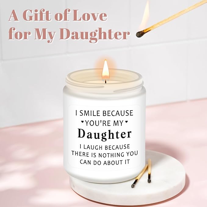 Homsolver Daughter Gifts from Mom Dad, Birthday Mothers Day Christmas Gifts, You're My Daughter Scented Candle - Bloomnest