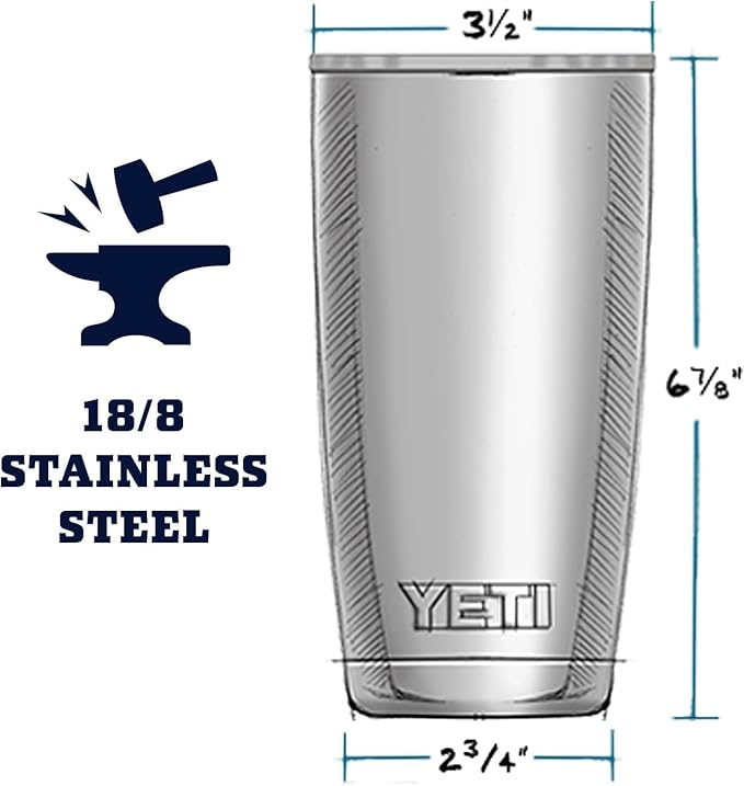 YETI Rambler 20 oz Stainless Steel Vacuum Insulated Tumbler w/MagSlider Lid - Bloomnest