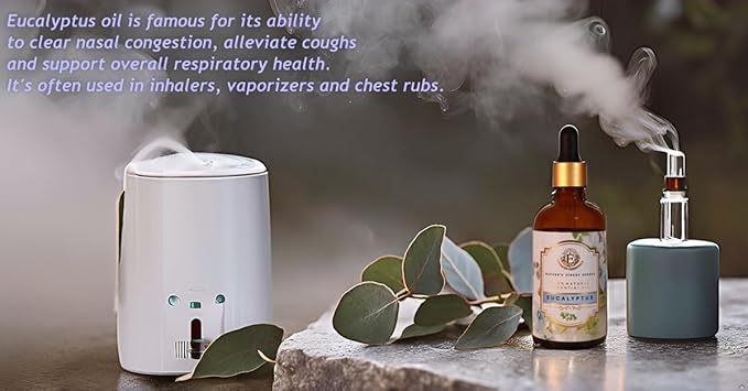 Luxurious Eucalyptus Essential Oil by Enhanced Essentials|Highly Concentrated,Organic & Slow Distilled Oils for Home,Diffusers,Bath,Gifting,Soap & Candle Making|Ideal for Business| 3.38 fl oz (100 ml) Bloomnest