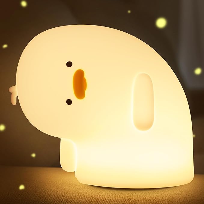 Attivolife Duck Night Light, Silicone Why Duck Lamp, Silica Gel Nursery Bedside Lamp with Dimmable Rechargeable, Best Decor for Bedroom Living Room Study, Creative Gift Idea for Baby Kids Friends - Bloomnest