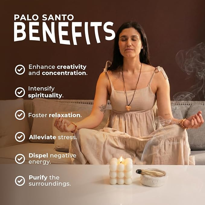 Palo Santo Premium Sticks (20), Smudging Incense High Resine, Pure Palo Santo Wood Certified from Peru. Ethically Sustainably Harvested. Protection, Meditation, Spiritual Cleansing SoulHealingExperience