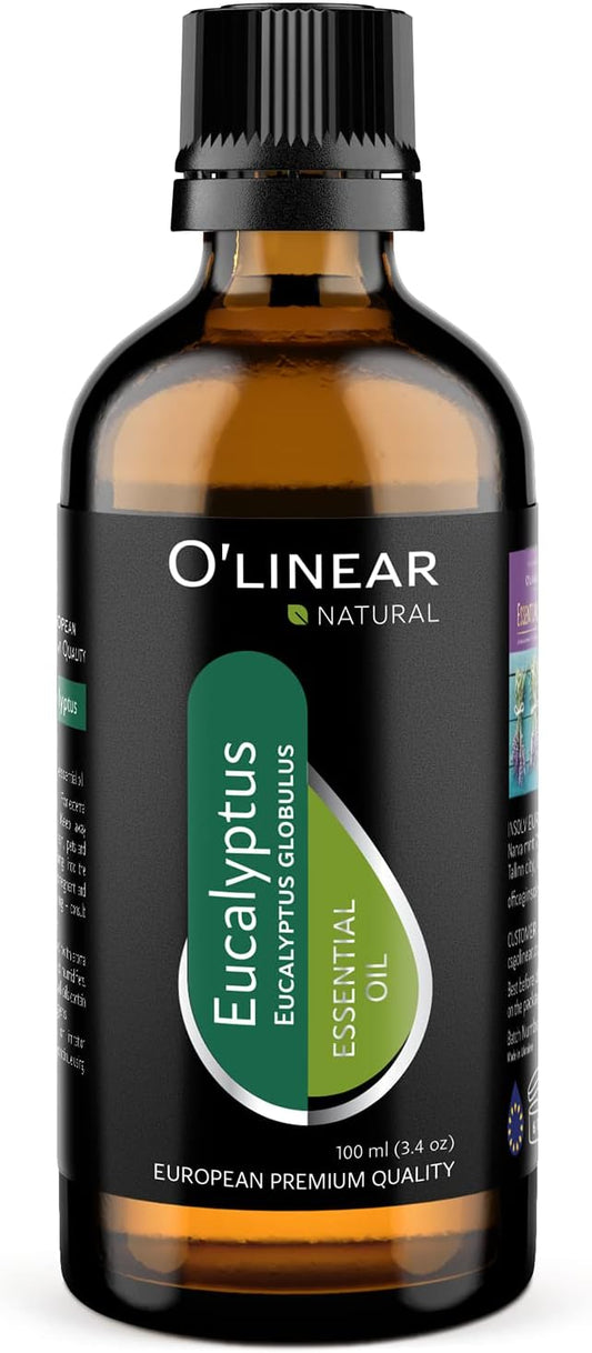 O'linear Natural Essential Oil for Diffuser for Home & Humidifier, Eucalyptus Oil for Steam Room Sauna Long-Lasting Aromatherapy, 100% Pure Eucalyptus Essential Oil Drops for Deep Breath - Bloomnest