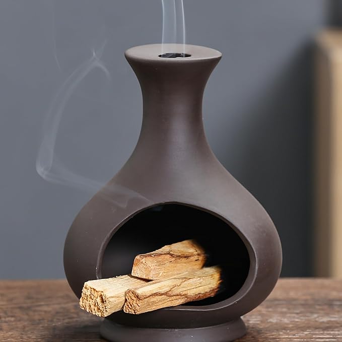 Multi-Functional Palo Santo Burner, Palo Santo Holder， Stick and Sage Smudging Bowl, Modern Incense Burner with Chimney, Ash Catcher, Suitable for Spiritual Rituals, Yoga, Meditation - Bloomnest