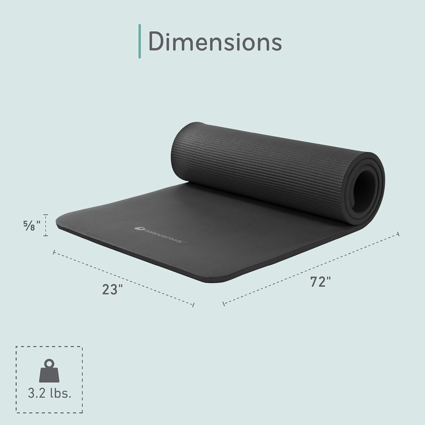 Balanced Body Aeromat Pilates and Yoga Mat for Floor Exercise, Extra-Thick Floor Workout Mat for Pilates or Yoga Exercises and Workouts, Studio or Home Gym Mat