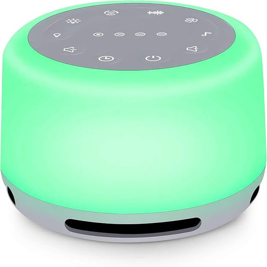 Sleep Sound Machine 24 Natural Soothing Sounds 7 Color Breathing Lights and Night Light with Timer Memory Feature Rechargeable Portable White Noise Machine for Baby Kids Adults - Bloomnest
