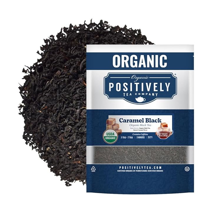 Organic Positively Tea Company, Caramel Black Tea, Loose Leaf, 16 Ounce - Bloomnest