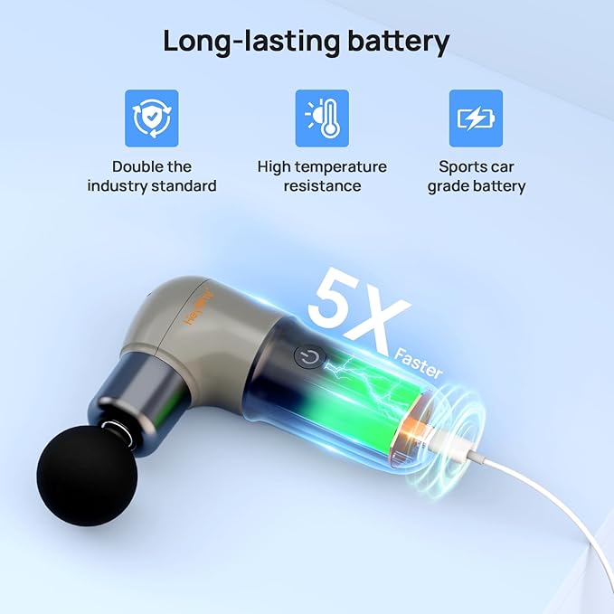 Super Mini Massage Gun, Deep Tissues Percussion Muscle Massager, Compact Sports Travel Massage Gun, Portable Massager Gun for Gifts for her him, Black - Bloomnest