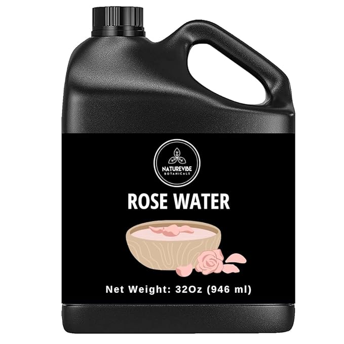 Naturevibe Botanicals Pure Rose Water Toner 32 oz Hydrating Facial Mist & Hair Spray | 100% Natural, Alcohol-Free Skin Care & Makeup Setting Spray - Bloomnest