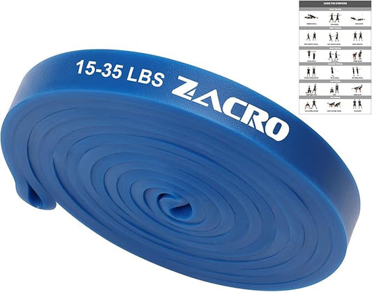 Zacro Resistance Bands, 6 Resistance Levels Pull Up Assistance Bands, Exercise Bands for Men&Women, Heavy Duty Resistance Band Set with Door Anchor, for Working Out, Muscle Training, Physical Therapy - Bloomnest