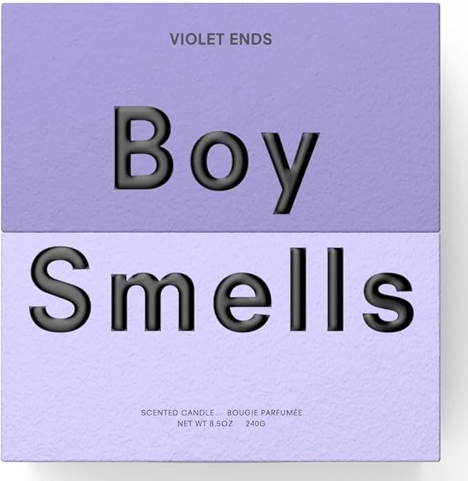 Boy Smells Violet Ends Candle - 27 oz - Aromatic Candle for Home with Rhubarb, Violet and Smoked Papyrus - Up to 100-Hour Burn - Cotton Wick - Bloomnest