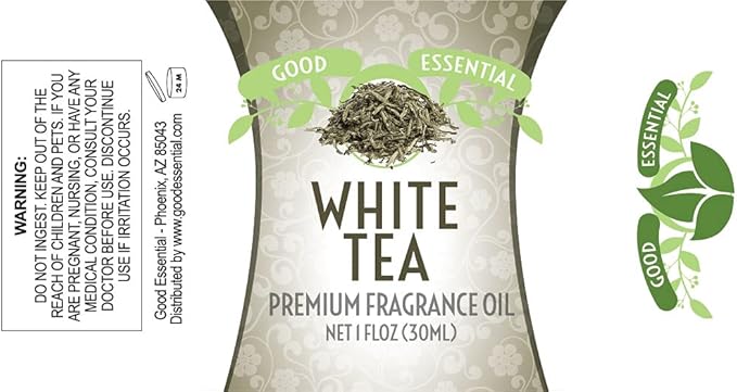 Good Essential Professional White Tea Fragrance Oil 30ml (1 fl oz) for Candles, Soaps, Lotions, Perfumes, Diffusers - White Tea Scented Oil for Soap & Candle Making GoodEssential