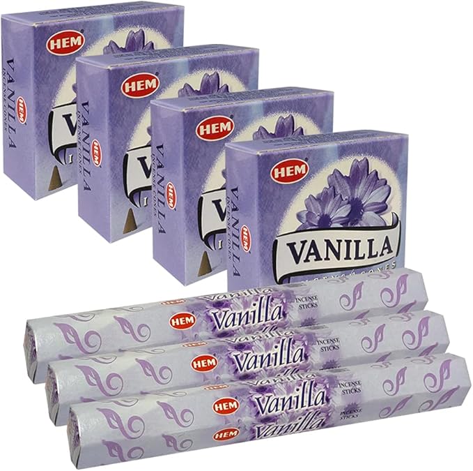 Vanilla Incense sticks and cone incense holder variety pack bundle insence insense insienso TRUMIRI