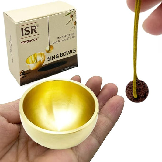 Mini Singing Bowls Set,Portable Sound Bowl Brass Handcrafted For Yoga,Meditation And Mindfulness,Chakra Healing Relaxation Gifts For Men,Women