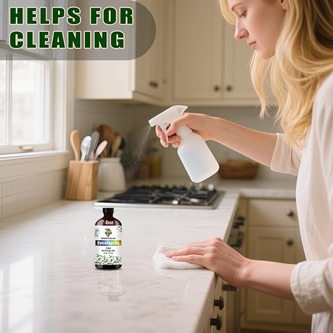Eucalyptus Essential Oil (4 oz/120 ml) — Eucalyptus Oils for Aromatherapy, diffusers, humidifiers, Home fragrances, DIY Skincare, soap Making, DIY Candle, Relaxation, Yoga, and Meditation - Bloomnest