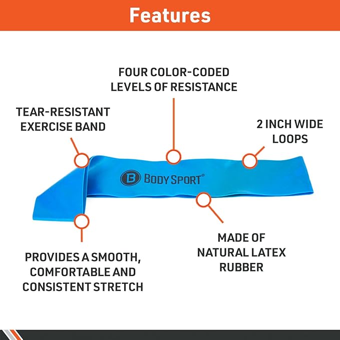 Body Sport Loop Resistance Bands - Bloomnest