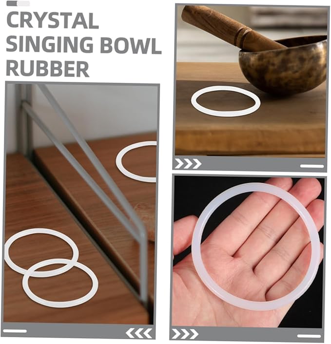 minkissy 3Pcs Rubber for Singing Bowls Durable Cushioning Rings to Prevent Collisions Design Lightweight and Practical Music Sound Accessories - Bloomnest