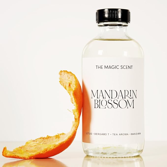 The Magic Scent Mandarin Blossom Diffuser Oil - Hotel & Home Luxury Scents Inspired by St. Regis Hotel, Maldives - Diffuser Oil Scents for Home Designed for Use in All Diffusers - 8.5 fl oz, 250 mL - Bloomnest