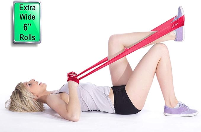 Resistance Band for Working Out - 8,16,24 Yard Resistance Bands Bulk Rolls - 10 Strengths in Light Medium and Heavy Exercise Bands - Latex Free Workout Bands Including iPhone App and e-Book - Bloomnest