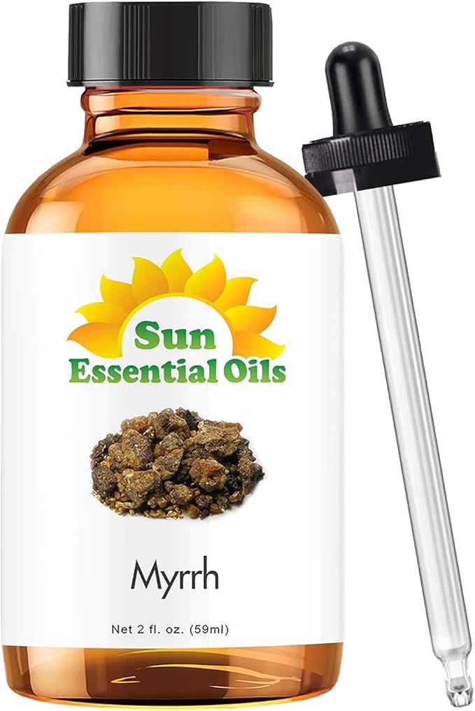 Sun Essential Oils - 2 oz Myhrr Essential Oil for Diffuser, Skin, Face, Hair & Aromatherapy Massage, Fragrance for Candle, Soap, Lotion & Shampoo Making at Home - Bloomnest