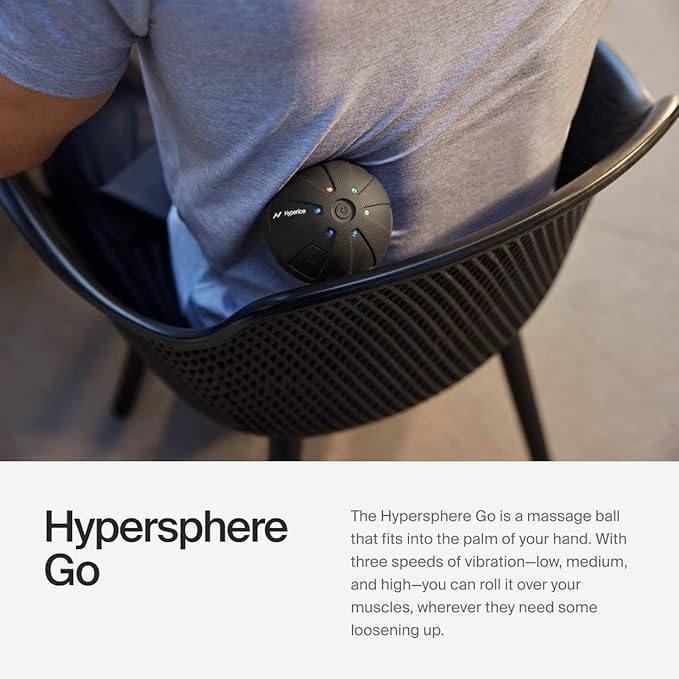 Hyperice Hypersphere Go - Vibrating Massage Ball for Muscle Recovery, Myofascial Release and Soreness Relief - Portable Fitness Massager, Perfect for use at The Gym, or at Home - FSA and HSA - Bloomnest