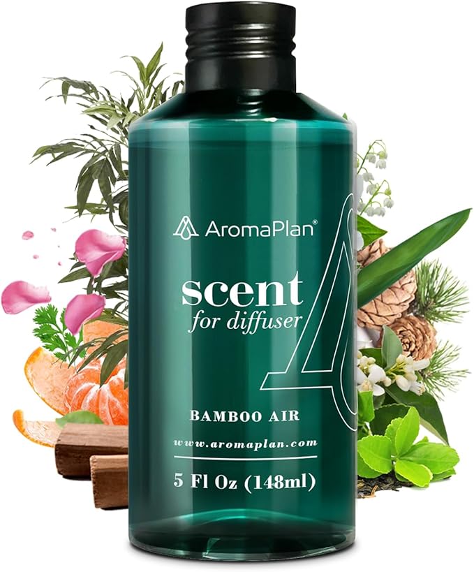 AromaPlan Hotel Scents Bamboo Air 5 Fl Oz (148ml), Home Luxury Aroma & Hotel Fragrance Diffuser Oil- Hotel Diffuser Oil for Aromatherapy- USA Made, Bigger Bottle, Bolder Aroma & Longer Lasting - Bloomnest