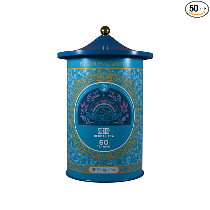 Life Plus Style Gourmet Pagoda Garden Sleep Organic Herbal Tea Caffeine Free Peppermint Tea Chamomile Fennel Tulsi Hot or Iced Floral Blend Natural Delicious moonbrew Sleep Digestive 60 Tea Bags - Bloomnest