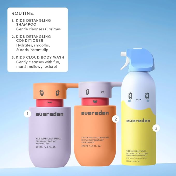 Evereden Kids Foam Soap, Cloud Body Wash (6.7 fl. oz., Coconut Splash): Spray, Shape & Splash: The Fun, Fluffy Foam That Makes Bath Time Playtime, Hydrating Foaming Bath Soap for Sensitive Skin - Bloomnest