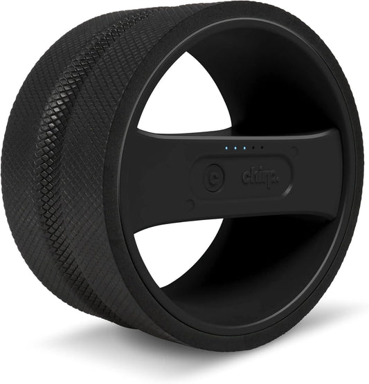 Chirp Wheel Pro Vibrating Massage Roller - 3 Speed Electric Massager for Back Pain Relief & Muscle Therapy, Workout Recovery, Physical Therapy, Yoga Massage | High Density Foam, 8" Black Up to 500 lbs