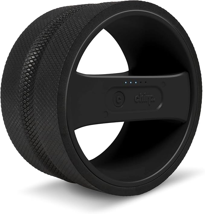 Chirp Wheel Pro Vibrating Massage Roller - 3 Speed Electric Massager for Back Pain Relief & Muscle Therapy, Workout Recovery, Physical Therapy, Yoga Massage | High Density Foam, 8" Black Up to 500 lbs - Bloomnest
