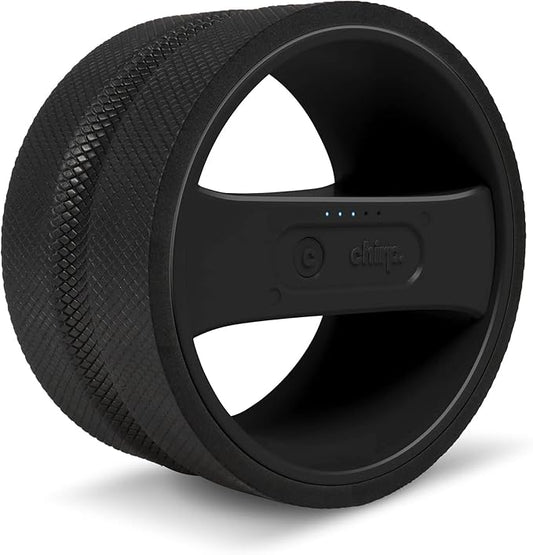 Chirp Wheel Pro Vibrating Massage Roller - 3 Speed Electric Massager for Back Pain Relief & Muscle Therapy, Workout Recovery, Physical Therapy, Yoga Massage | High Density Foam, 8" Black Up to 500 lbs - Bloomnest