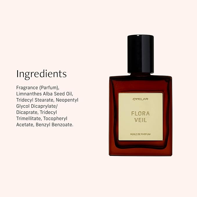 CYKLAR Perfume Oil Roll-On. Travel-Friendly Flora Veil Fragrance With Raspberry, Peony, and White Amber Notes. Long-Lasting Essential Oil Parfum For Women and Men. 0.5 Fl Oz Scented Rollerball Bottle Cyklar