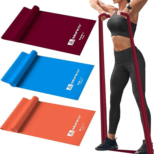 Resistance Bands,Professional Long Non-Latex Elastic Stretch Bands,Exercise Bands for Physical Therapy, Yoga, Pilates, Rehab, at-Home or The Gym Workouts, Strength Training - Bloomnest