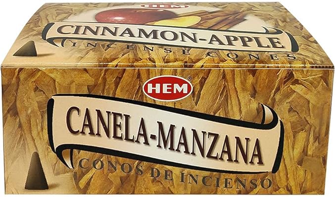TRUMIRI Incense Cone Holder Bundle with Hem Cinnamon Apple Incense Cones - Pack of 12 (Approx 120 Cones)