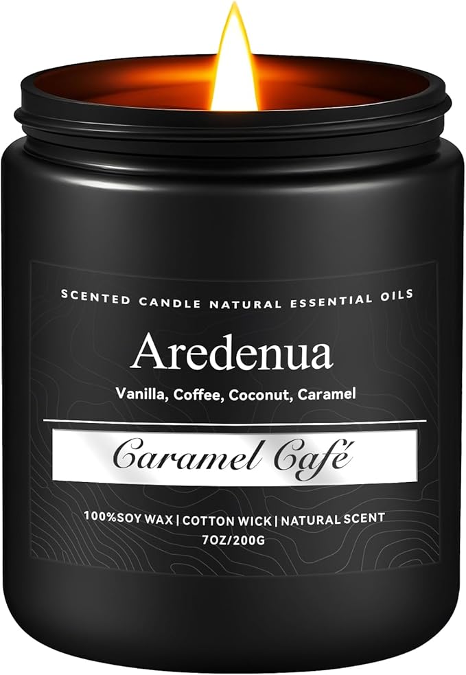 Caramel Coffee Candle | Soy Scented Candles for Home & Office, 50H Clean Burn, Non-Toxic Soy Wax with Cotton Wick – Aromatherapy Candle for Men & Women, Cozy Coffee & Caramel Scent - Bloomnest