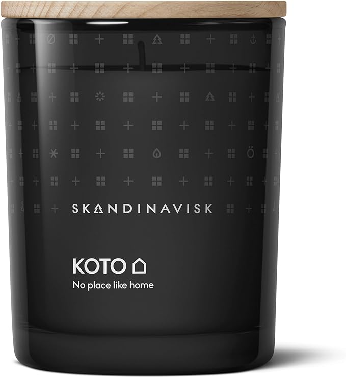 Skandinavisk KOTO 'Home' Scented Candle. Fragrance Notes: Vanilla Beans and Dried Orange Peel, Amber and Leather. 7.0 oz. - Bloomnest