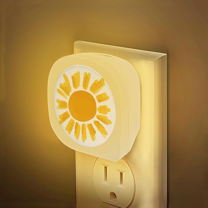 Vintage Sun Night Light Plug into Wall 0.5W LED Lights Auto on/Off for Family Friends Holiday Gifts & Home Decor - Bloomnest