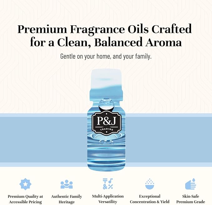 P&J Fragrance Oil Clean Home Set | Lemongrass, Fresh Cotton, Clean & Fresh, Aloe, Bamboo, Orange Candle Scents for Candle Making, Freshie Scent, Soap Making Supplies, Diffuser Oil Scents - Bloomnest